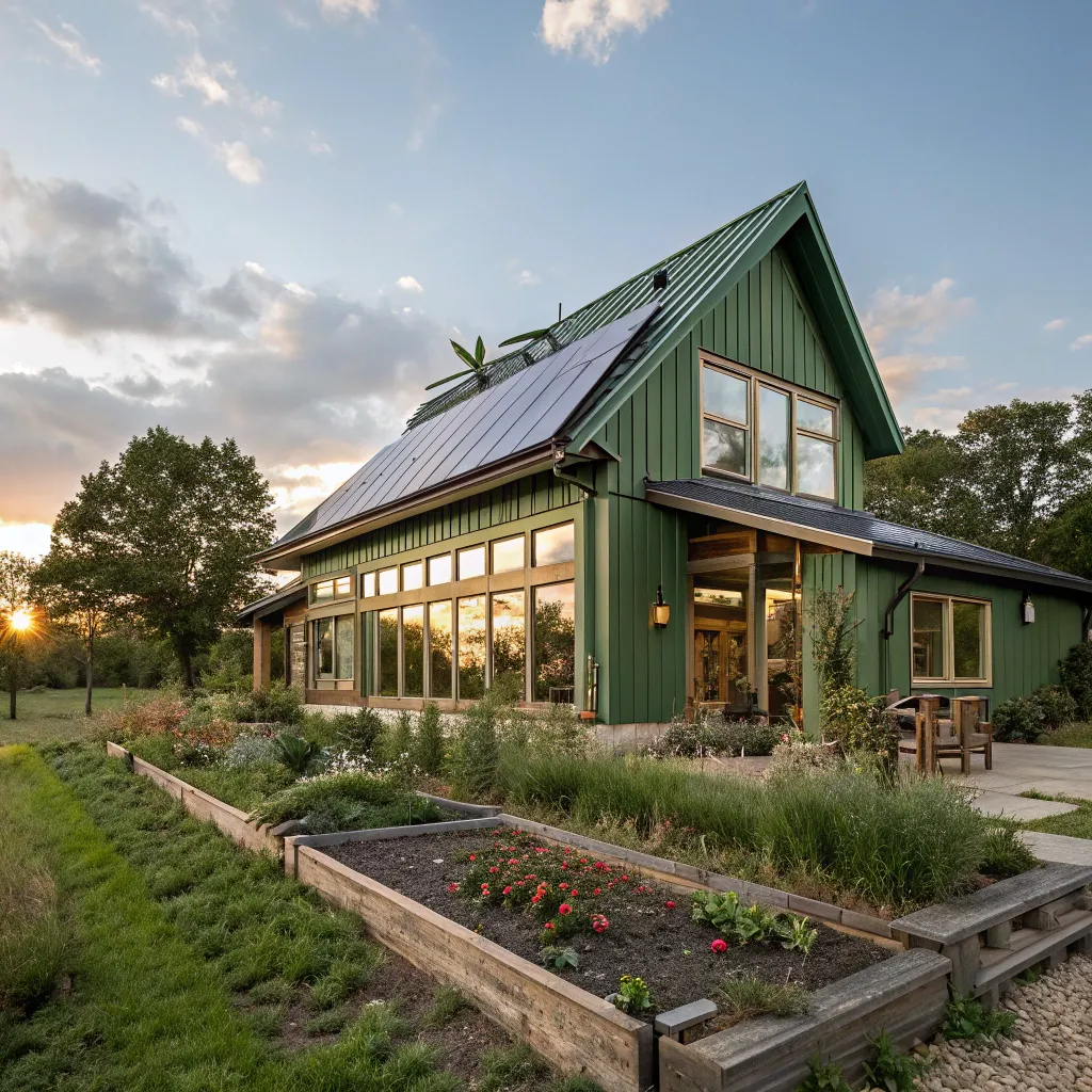 John's completed eco-friendly house
